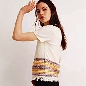 Madewell Fringed Jacquard Sweater Tee